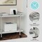 Martha Stewart Liam 2-Tier Gray Mobile Office Storage and Printer Cart w/Brushed Nickel Frame NAN-JH-17107-GY-MS - alternate 4